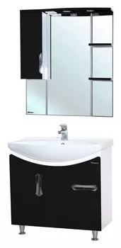 Мебель для ванной Bellezza Лагуна 75 черная с раковиной Стиль