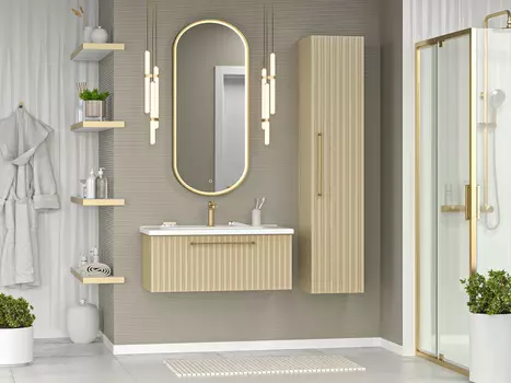 Мебель для ванной Brevita Alicante 90 подвесная, капучино