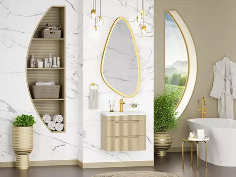 Мебель для ванной Brevita Ariana 60 подвесная, капучино