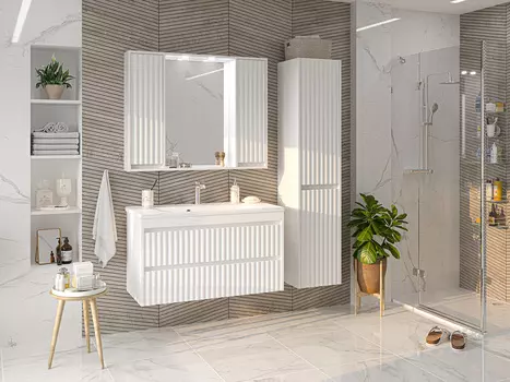 Мебель для ванной Brevita Balaton 100 подвесная белая