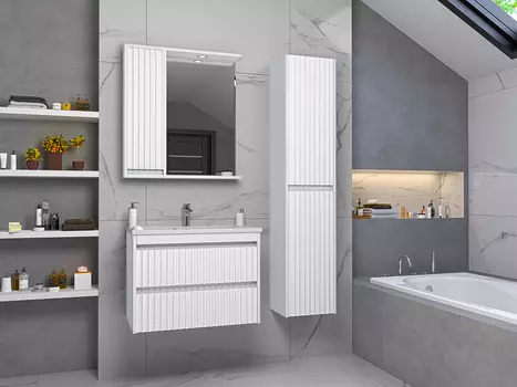 Мебель для ванной Brevita Balaton 75 подвесная белая