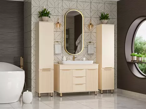 Мебель для ванной Brevita Enfida 100 напольная бежевая