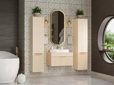 Мебель для ванной Brevita Enfida 70 подвесная бежевая