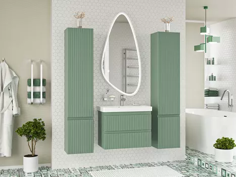 Мебель для ванной Brevita Victory 70 подвесная, зеленый
