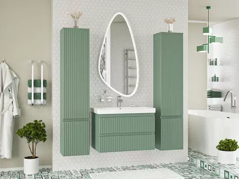 Мебель для ванной Brevita Victory 80 подвесная, зеленый