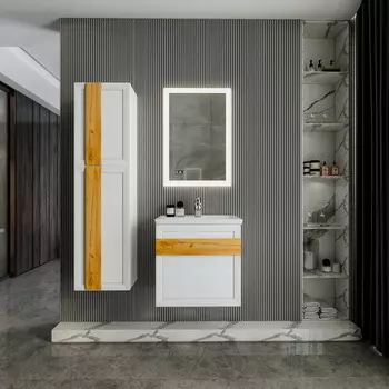 Мебель для ванной Бриклаер Берлин 60 белый глянец