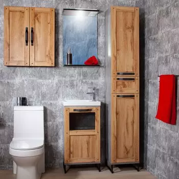 Мебель для ванной Бриклаер Лофт 45 метрополитен грей