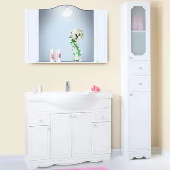 Мебель для ванной Бриклаер Лючия 120 белый глянец