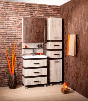 Мебель для ванной Бриклаер Техас 60 дуб кантри, венге