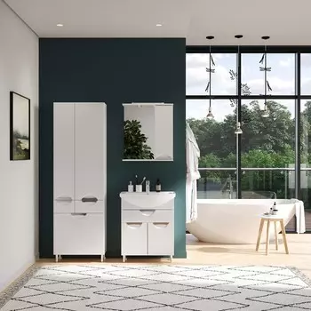 Мебель для ванной Briz Бриз 75 напольная, белая глянцевая