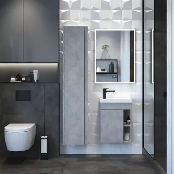 Мебель для ванной Briz Чикаго 45 подвесная, светло-серая