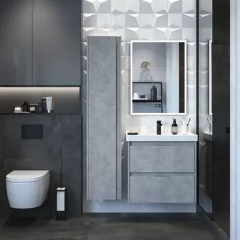 Мебель для ванной Briz Чикаго 70 подвесная, светло-серая