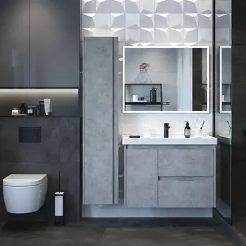 Мебель для ванной Briz Чикаго 90 подвесная, светло-серая