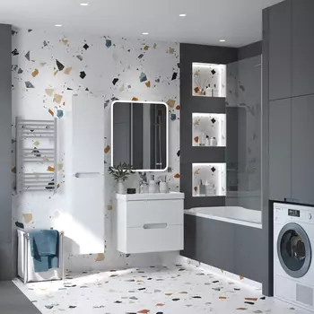 Мебель для ванной Briz Пола 90 подвесная, белая глянцевая