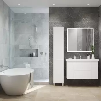 Мебель для ванной Briz Риччи 100 подвесная, белая глянцевая