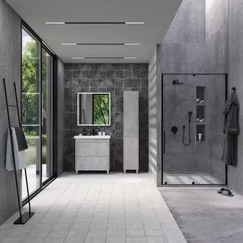 Мебель для ванной Briz Риччи 60 напольная, светло-серая