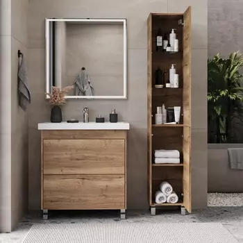 Мебель для ванной Briz Риччи 70 напольная, дуб веллингтон табак