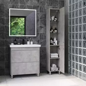 Мебель для ванной Briz Риччи 70 напольная, светло-серая