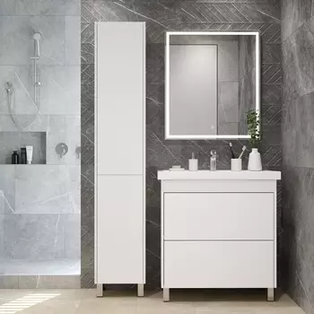 Мебель для ванной Briz Риччи 70 напольная, белая глянцевая