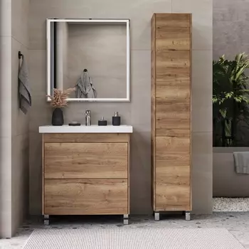 Мебель для ванной Briz Риччи 80 напольная, дуб веллингтон табак