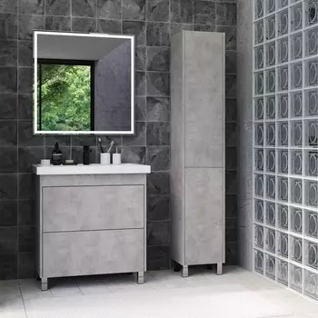 Мебель для ванной Briz Риччи 80 напольная, светло-серая