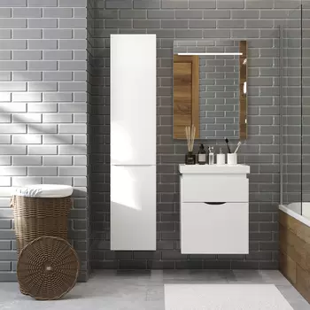 Мебель для ванной Briz Сити 50 подвесная, белая глянцевая