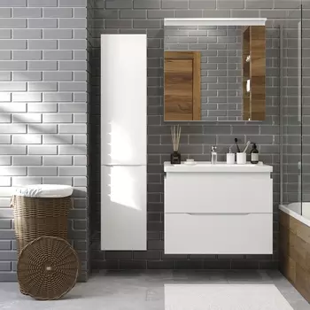 Мебель для ванной Briz Сити 70 подвесная, белая глянцевая