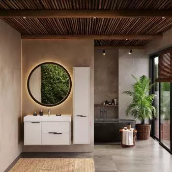 Мебель для ванной Briz Сохо 100 подвесная, белая глянцевая