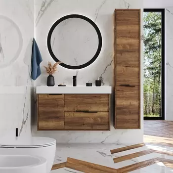 Мебель для ванной Briz Teсо 100 подвесная, дуб веллингтон табак