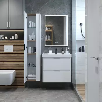 Мебель для ванной Briz Вена 70 подвесная, белая глянцевая