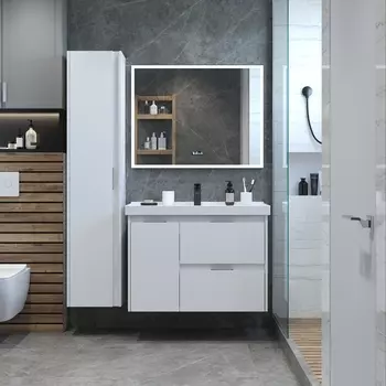 Мебель для ванной Briz Вена 90 подвесная, белая глянцевая