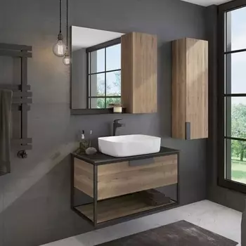 Мебель для ванной Comforty Кёльн 90-1 дуб темный