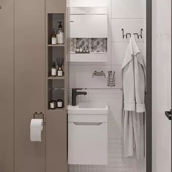 Мебель для ванной DIWO Архангельск 40 подвесная, белая