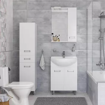 Мебель для ванной DIWO Дмитров 60 напольная, белая