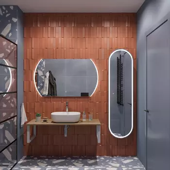 Мебель для ванной DIWO Элиста 120 подвесная, белый муар/светлое дерево (раковина Moduo 50 Square)