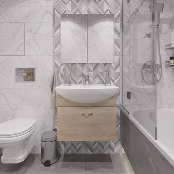 Мебель для ванной DIWO Муром 70 подвесная, светлое дерево