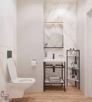 Мебель для ванной DIWO Смоленск 60 напольная, черный муар/северное дерево (раковина Como 60)