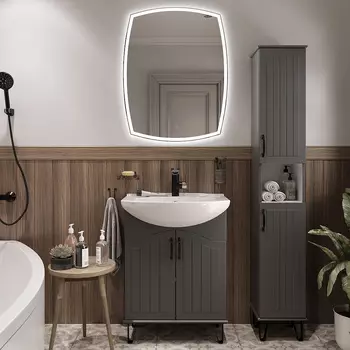 Мебель для ванной DIWO Сочи 65 напольная, антрацит