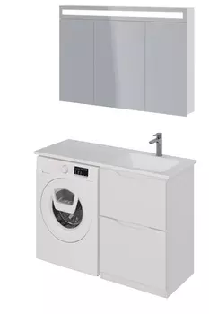 Мебель для ванной Dreja Bona 60 правая, 2 ящика, белый глянец