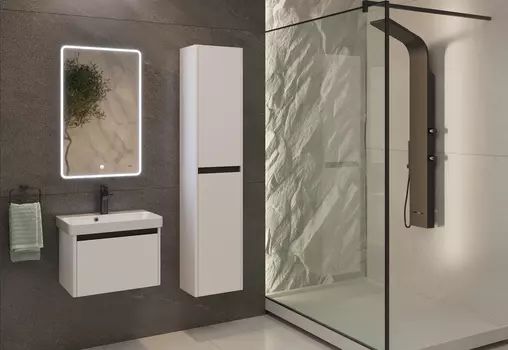 Мебель для ванной Dreja Luxury 55 подвесная, 1 ящик, белый матовый