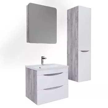 Мебель для ванной Grossman Талис 70 подвесная, бетон пайн/белый глянец
