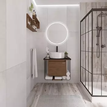 Мебель для ванной Grossman Винтаж 70 см, с 1-м ящ. подвесная, веллингтон/металл черный