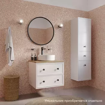 Мебель для ванной Iddis Torr 60 подвесная, со столешницей дуб верона, белый матовый