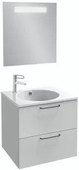 Мебель для ванной Jacob Delafon Odeon Rive Gauche 60 белая, 2 ящика, ручки черные