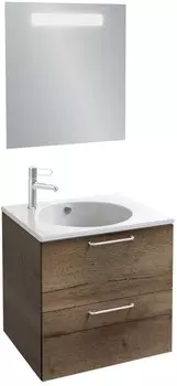 Мебель для ванной Jacob Delafon Odeon Rive Gauche 60 дуб табак, 2 ящика, ручки хром