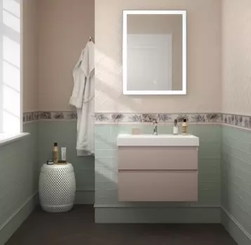 Мебель для ванной Kerama Marazzi Cubo 80 подвесная, мальва матовая