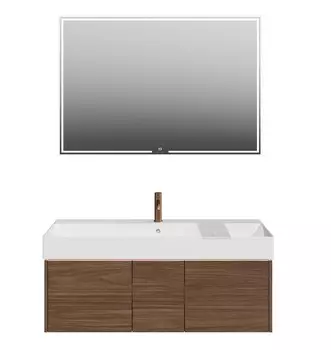 Мебель для ванной Kerama Marazzi Grande 120 подвесная, 3 ящика, структурированный орех