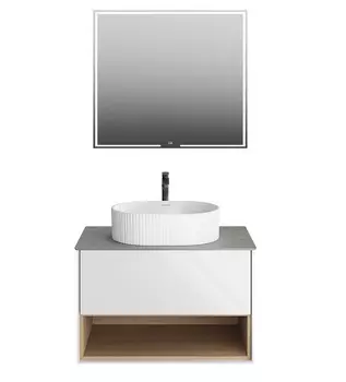 Мебель для ванной Kerama Marazzi Plaza Modern 80 подвесная, 1 ящик, 1 ниша, белый