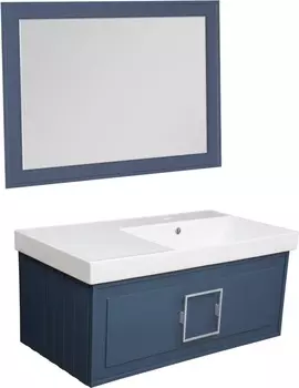 Мебель для ванной La Fenice Cubo 90 подвесная, синяя