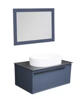 Мебель для ванной La Fenice Elba 90 со столешницей, подвесная, синяя